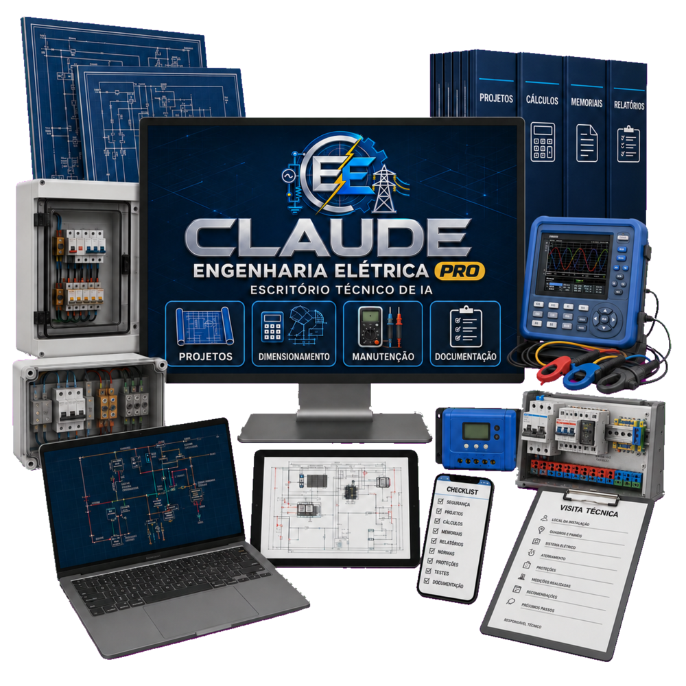 Claude Engenharia Elétrica PRO — Skills, comandos, planilhas e bônus do escritório técnico